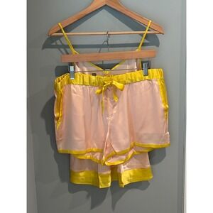 J Crew Satin Camisole and Shorts Pajama Set 2 Piece Set